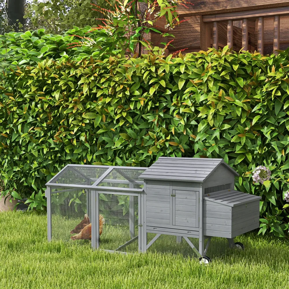 Chicken Coop 96.5" yellow gray