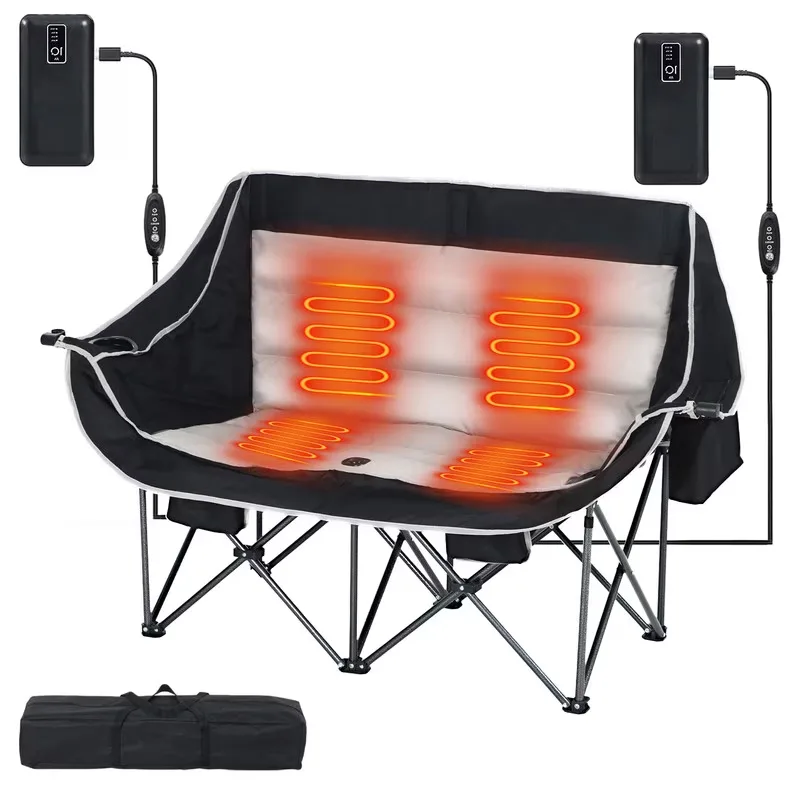 Camping Chair black gray 36"