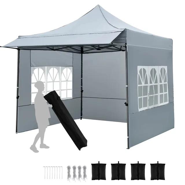 Canopy Tent 10 ft white gray