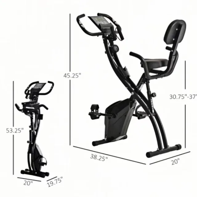 Exercise Bike folding adjustable black