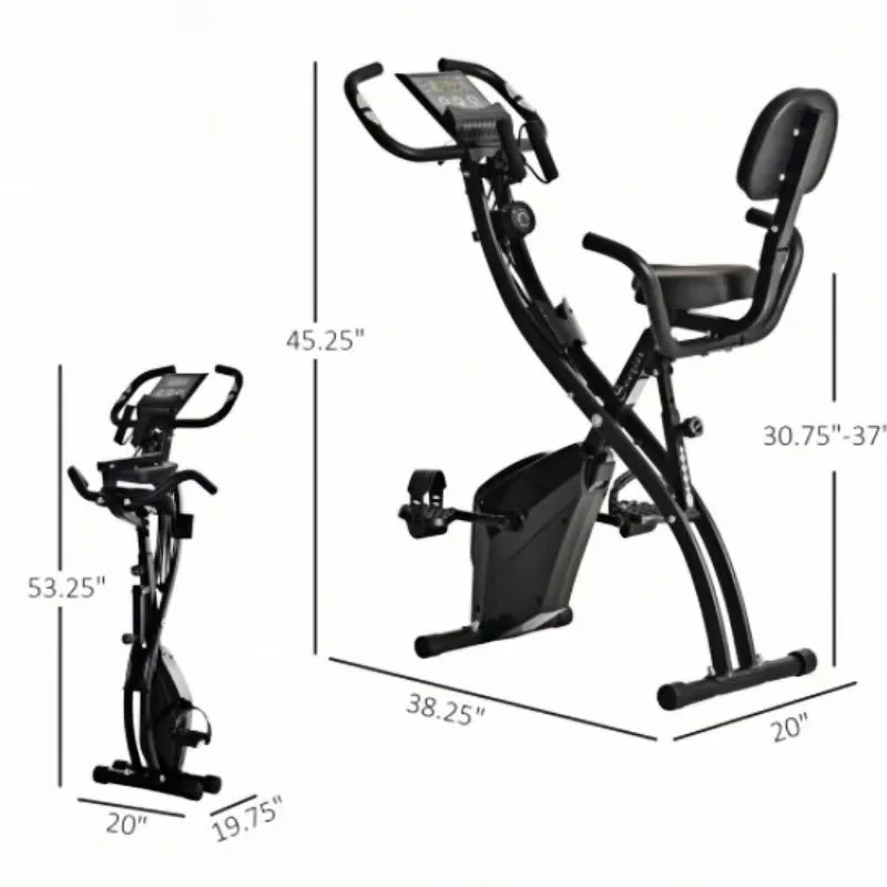 Exercise Bike folding adjustable black