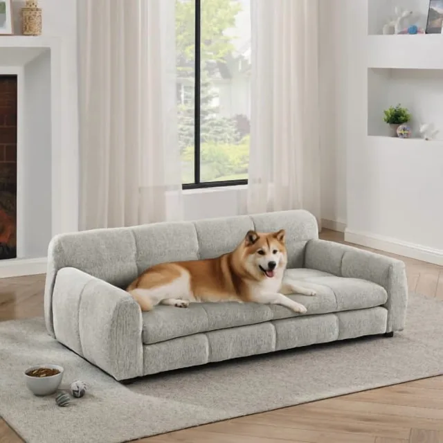 Pet Bed beige gray 39 lb
