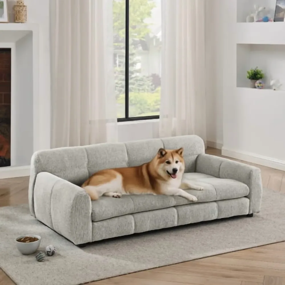Pet Bed beige gray 39 lb