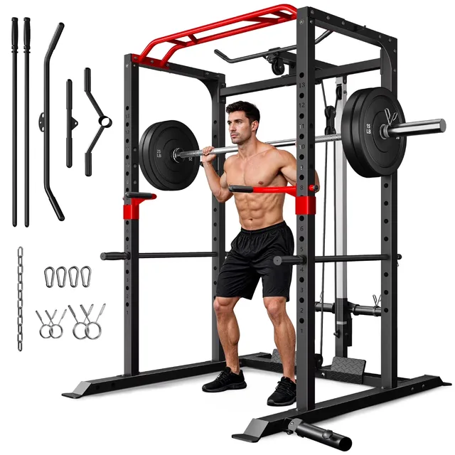 Squat Rack 2000lbs adjustable black