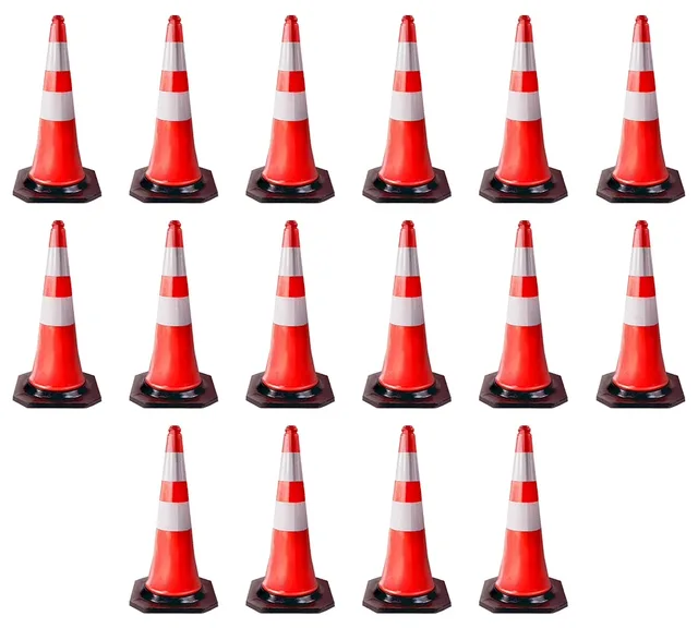Safety Cones 16 pack 28 inch black