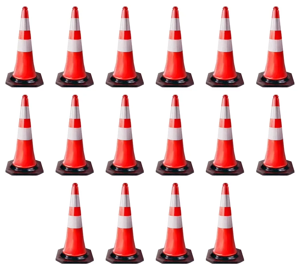 Safety Cones 16 pack 28 inch black