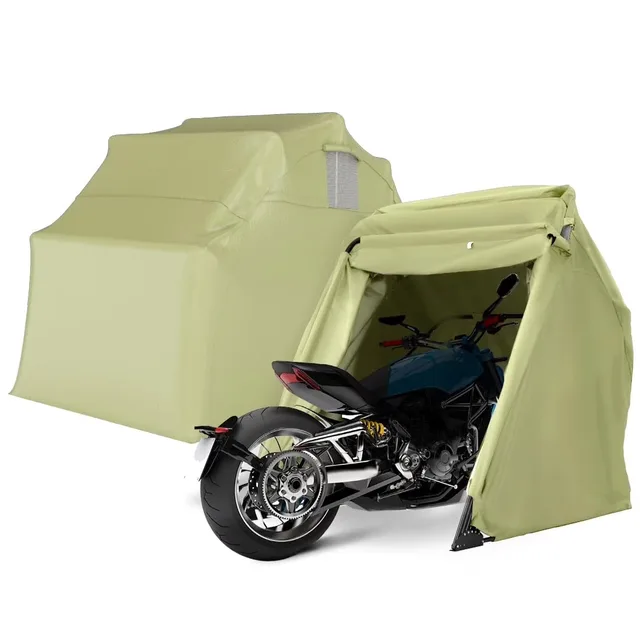Motorcycle black green 135.8"