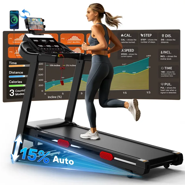 Folding Treadmill 3.8 hp 330lbs