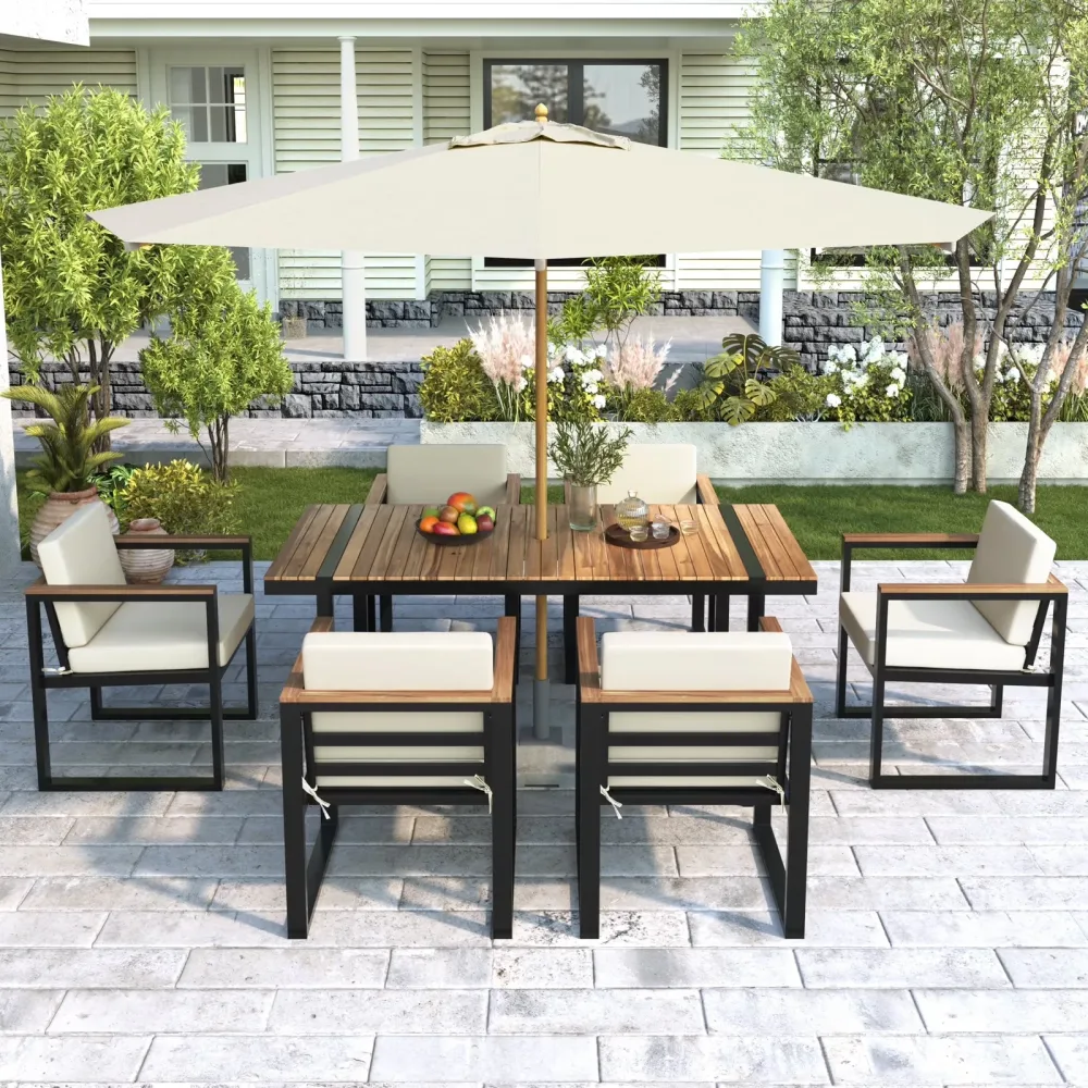 Patio Dining grey beige 23.6"