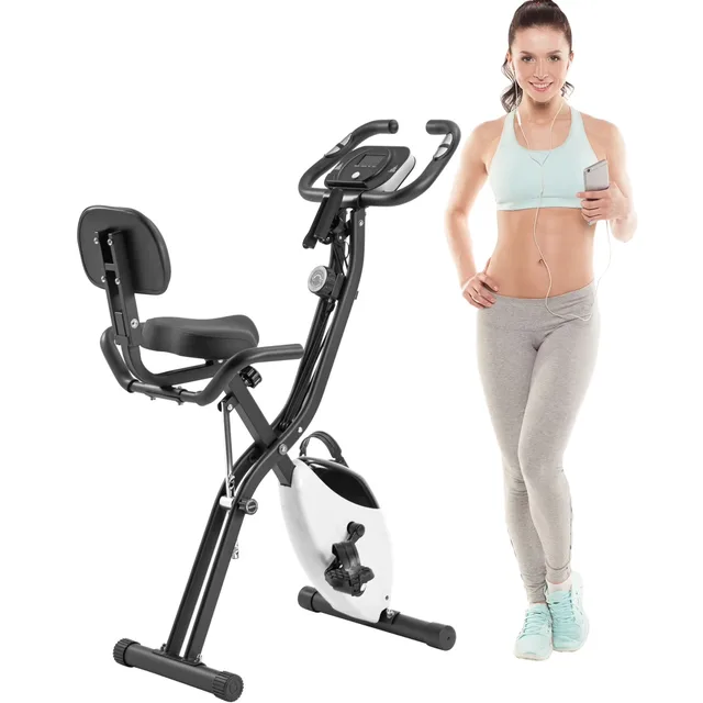 Exercise Bike folding adjustable white