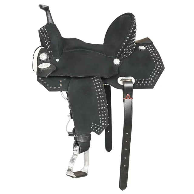 Leather Saddle 15 in black 8 inch