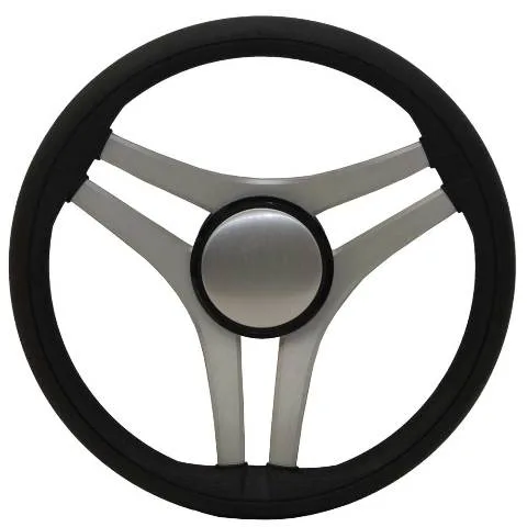 Steering Wheel 4 inch black silver
