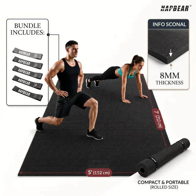 Exercise Mat 7' 8mm black