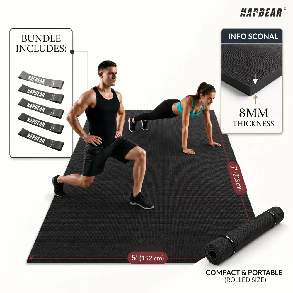 Exercise Mat 7' 8mm black