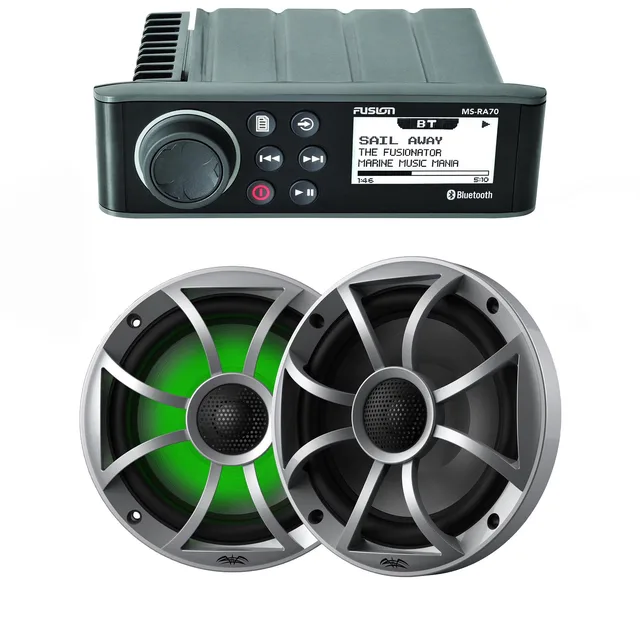 Stereo 1 pair 6.5" silver