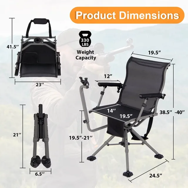 Chair adjustable foldable portable