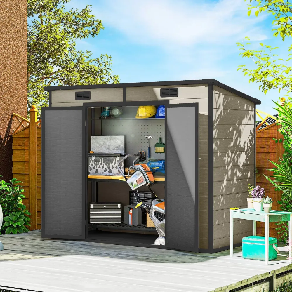 Storage Shed 8' 4' brown
