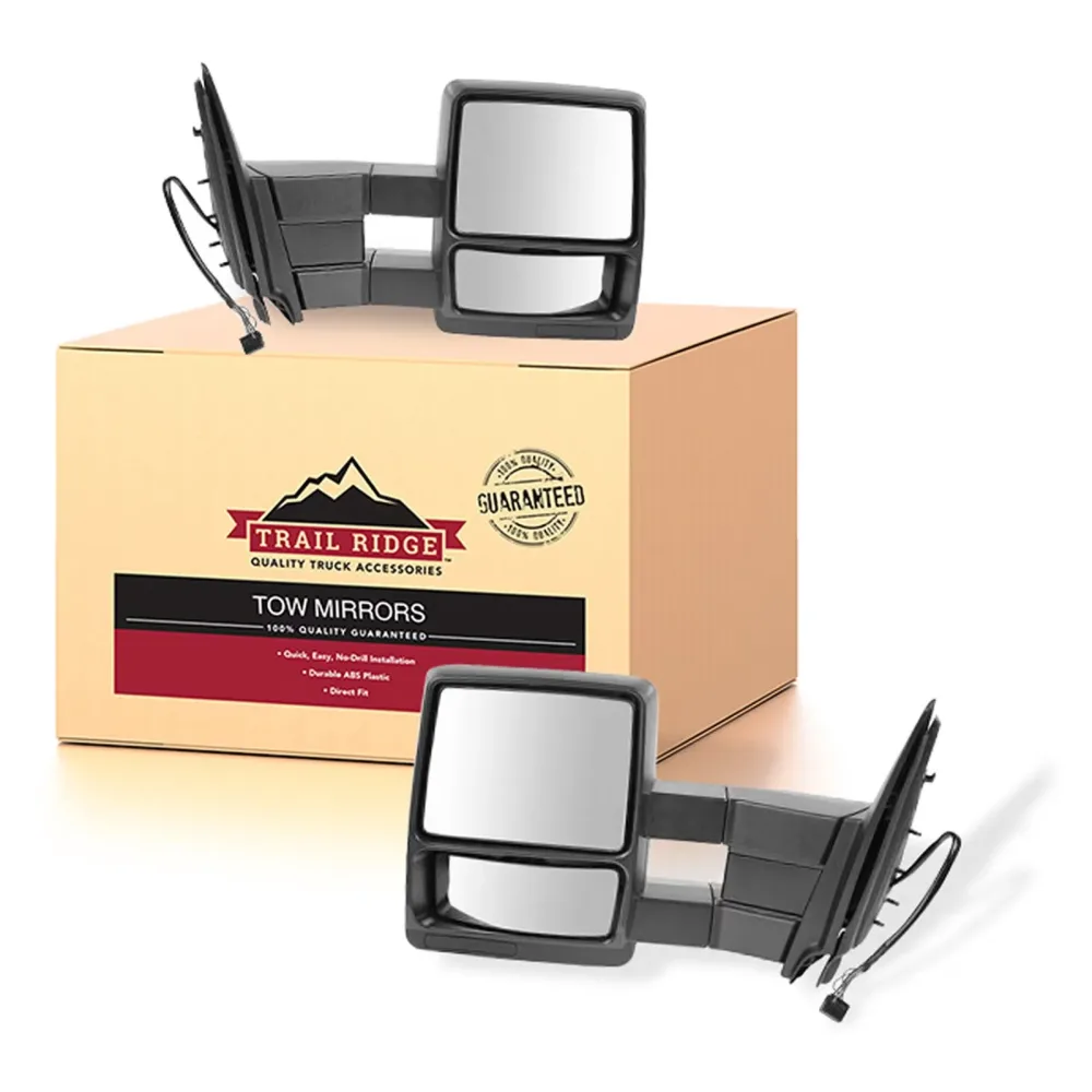 Tow Mirror black folding telescoping