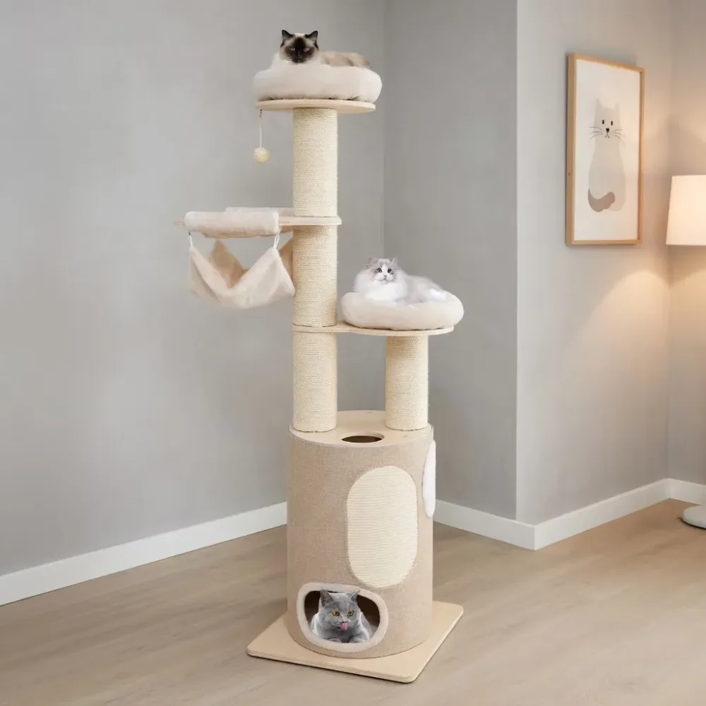 Furniture & Enrichment 74" beige 23"