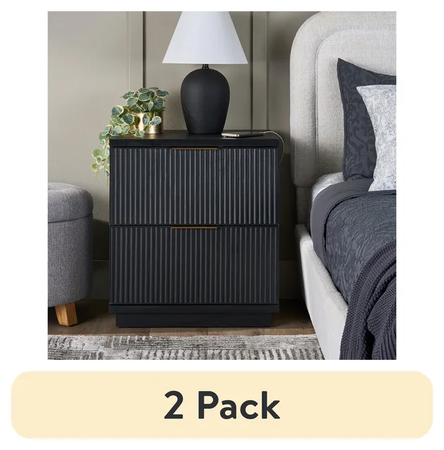 Bedroom Furniture 2 pack white black