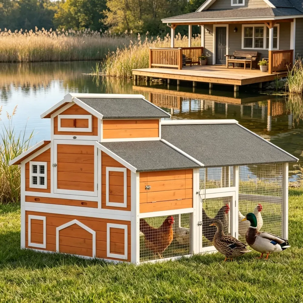 Chicken Coop orange 79.1" 53.9"