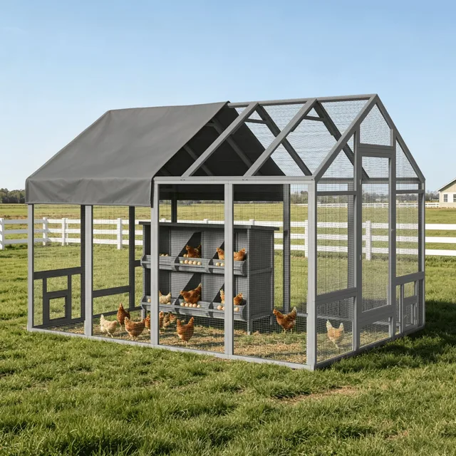 Chicken Coop weatherproof 96.1" 71"