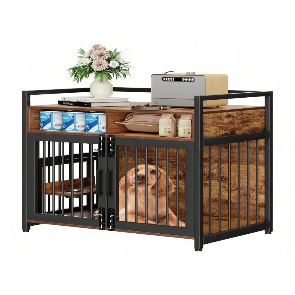 Dog Crate adjustable brown heavy-duty