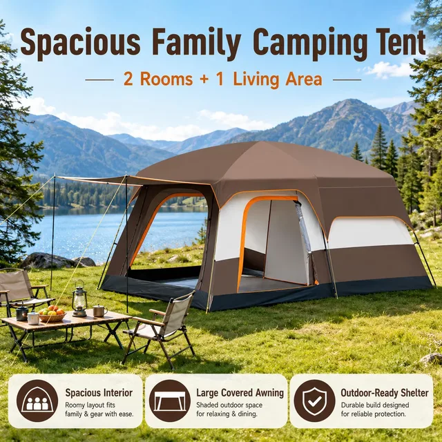 Family Camping 73 inch portable weatherproof