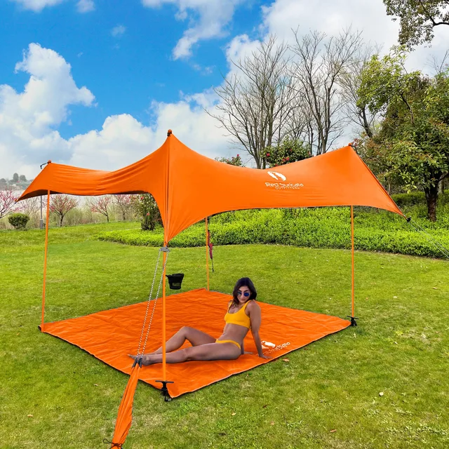 Canopy Tent red orange adjustable