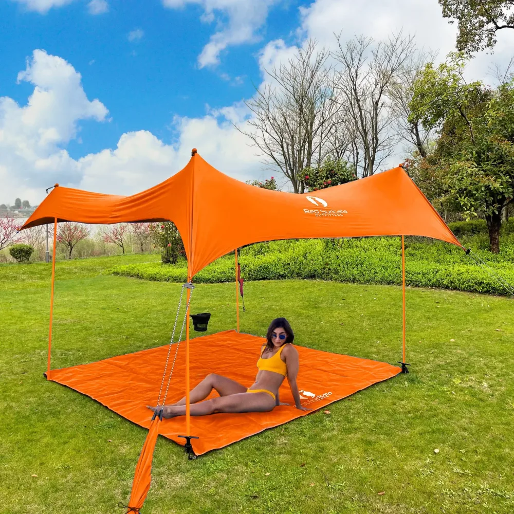 Canopy Tent red orange adjustable