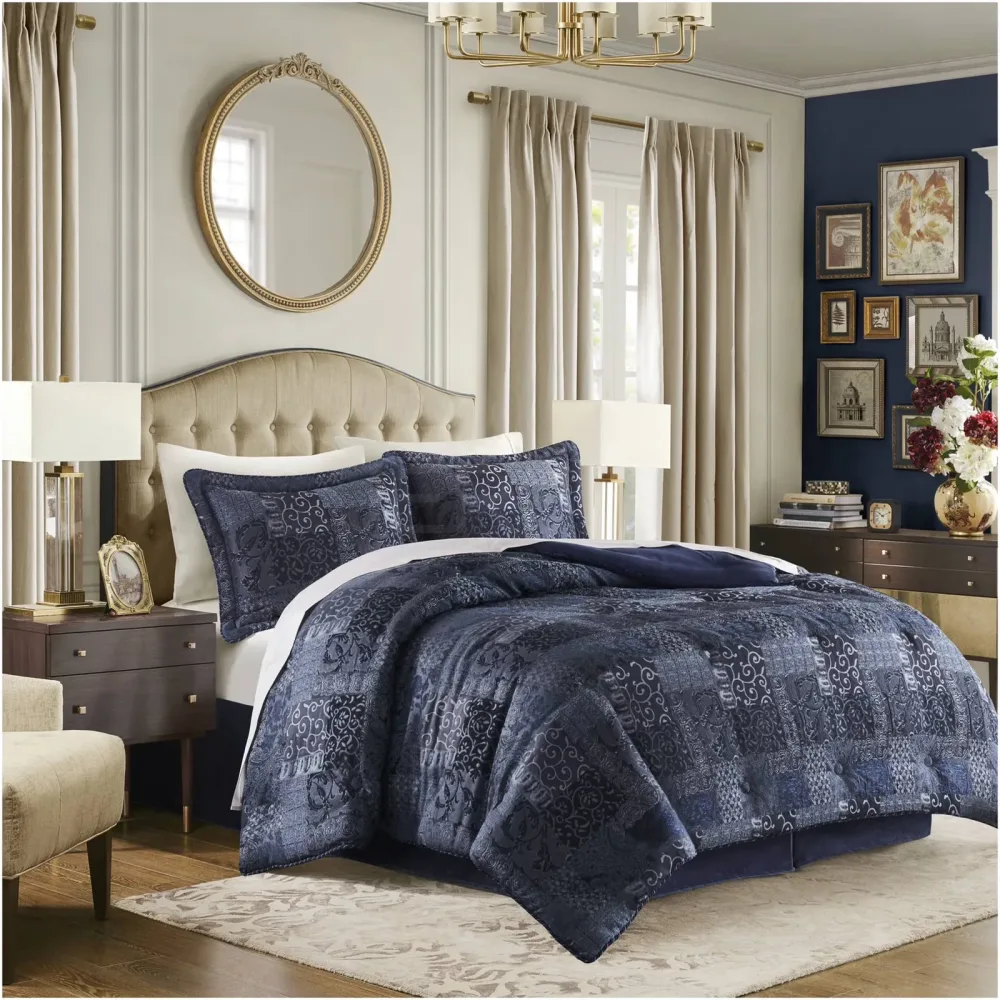 Bedding blue 110" 96"