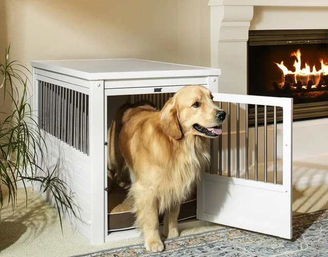 Dog Crate white 80lbs 33.19"