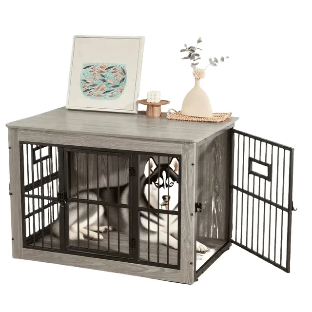 Dog Crate waterproof gray adjustable