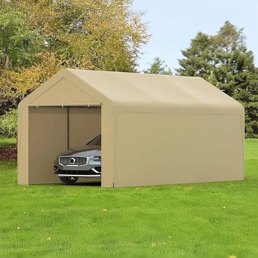 Carport Canopy portable beige 10 feet