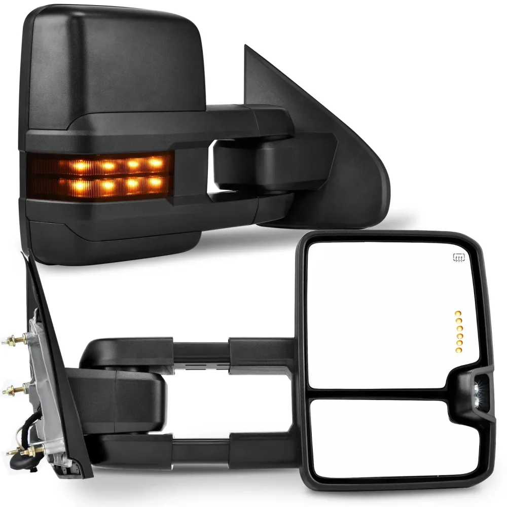 Mirror folding led adjustable