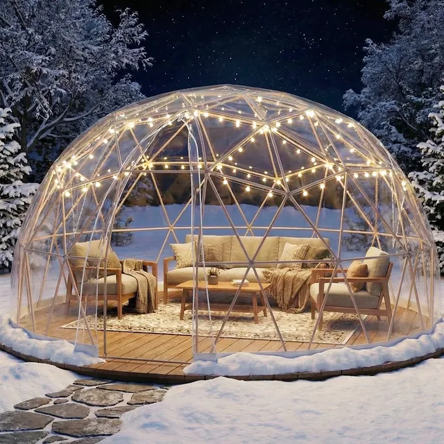 Tent 4-7 people white 7 ft