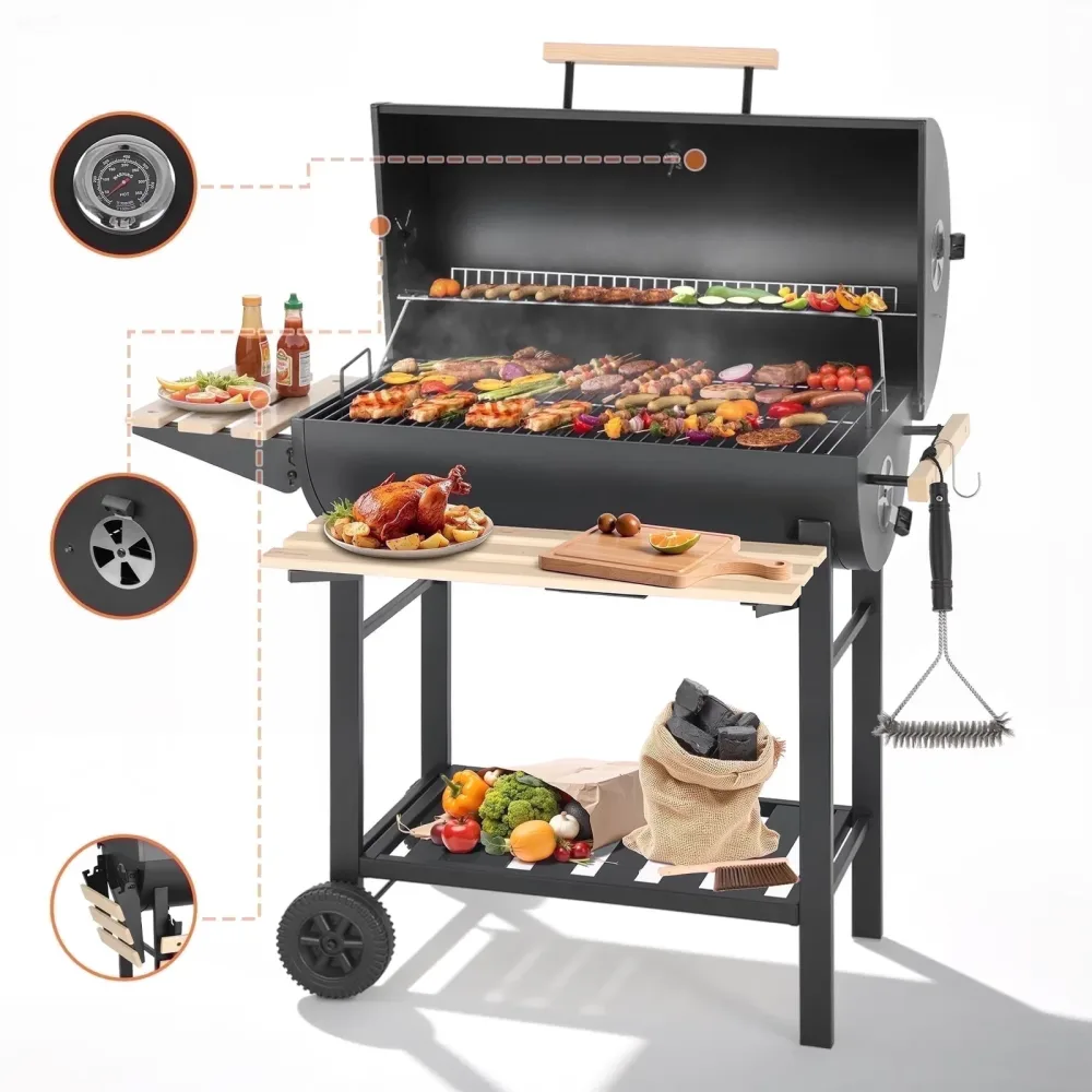Grill 30 inch foldable black