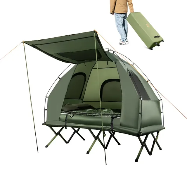 Camping Tent foldable portable green