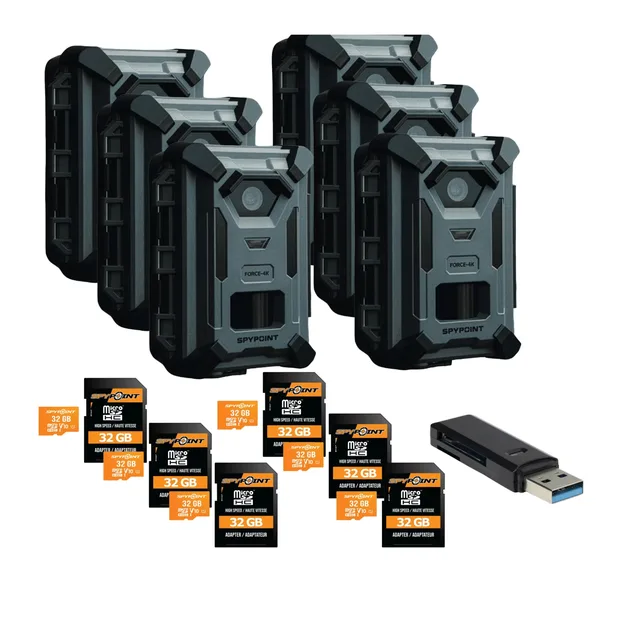 Trail Camera 6 pack 110ft
