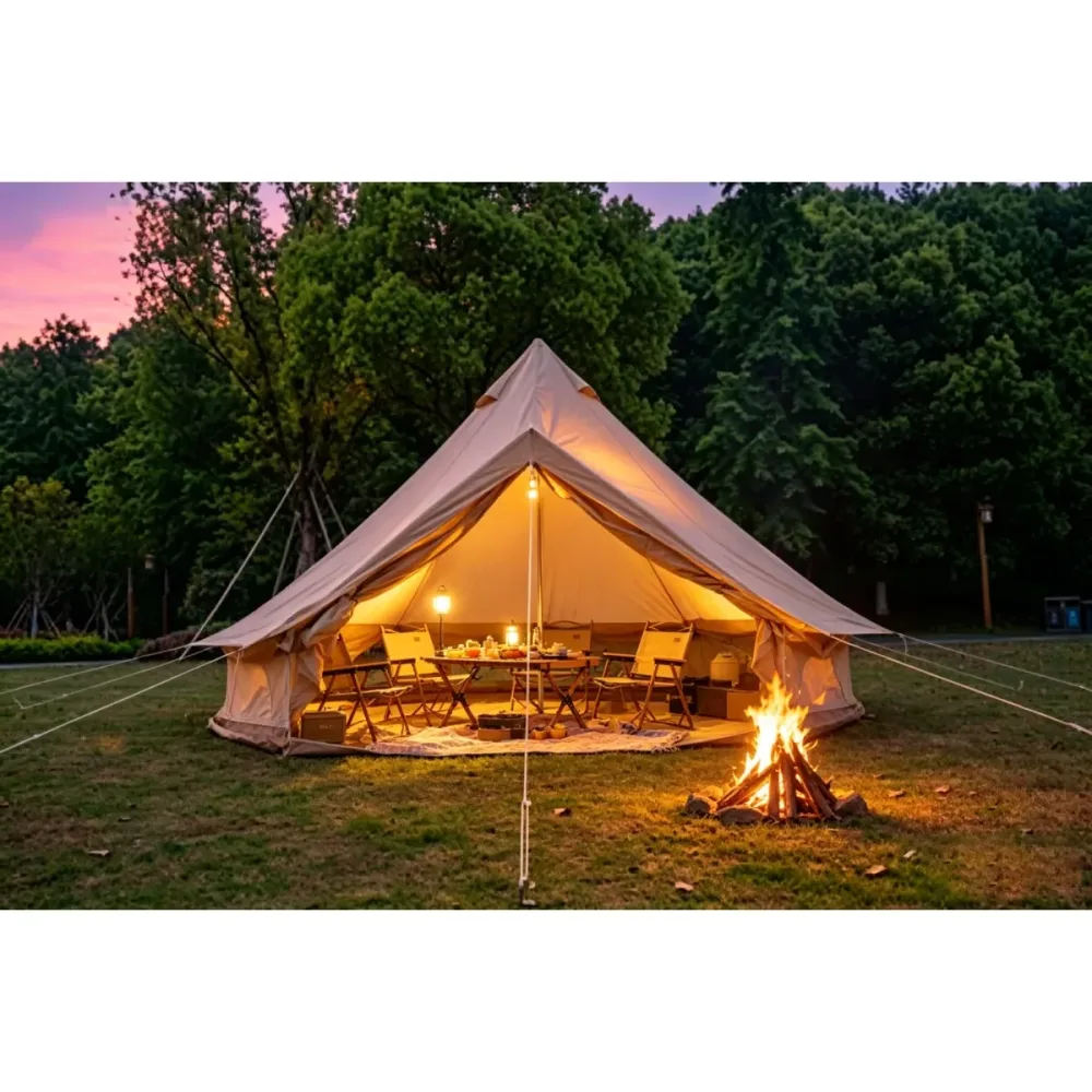 Bell Tent 9.8ft 3-4 person beige