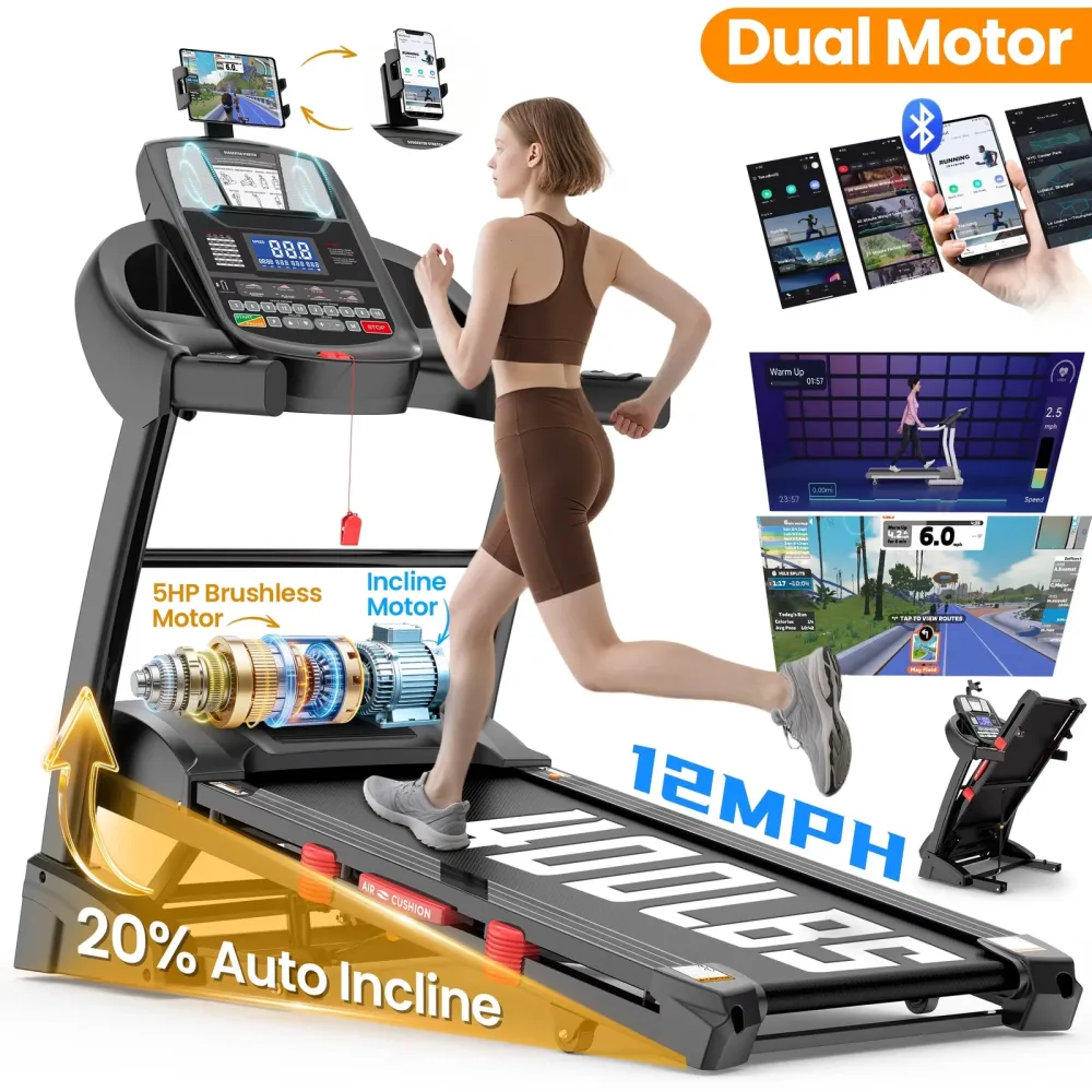 Running Machine 5.1hp 400lbs folding