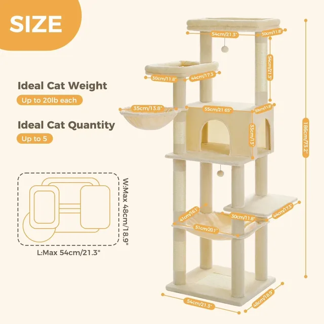 Furniture & Enrichment 73 inches beige 73"