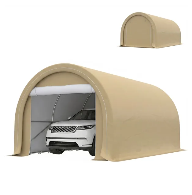 Carport Portable beige 196.75"