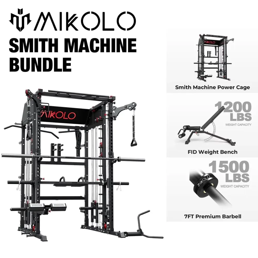 Smith Machine 1200 lbs 44lbs 20kg