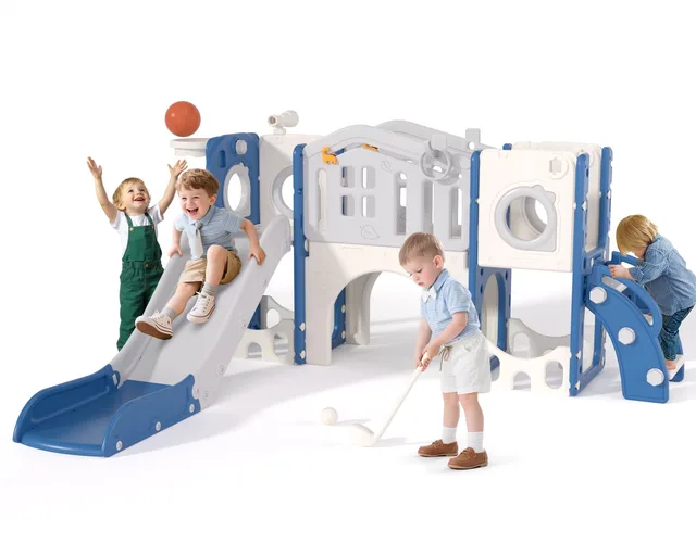 Backyard Play 11 in blue gray