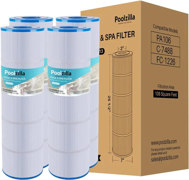Pool Filter 4 pack 25.5"