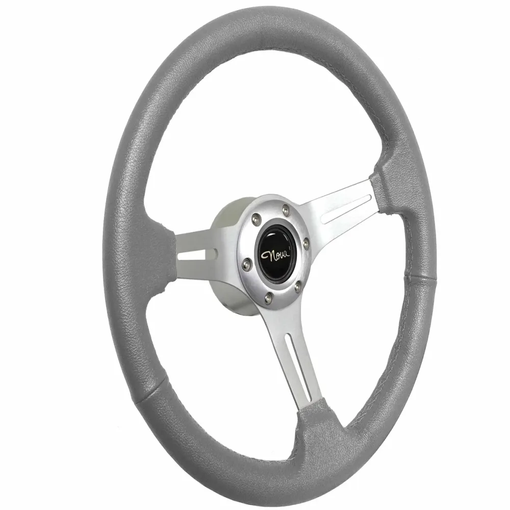 Wrapped Steering gray 2.5" 14"