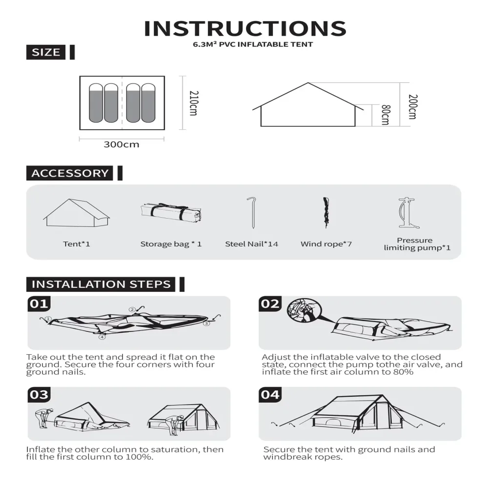 Car Camping waterproof windproof 3000mm