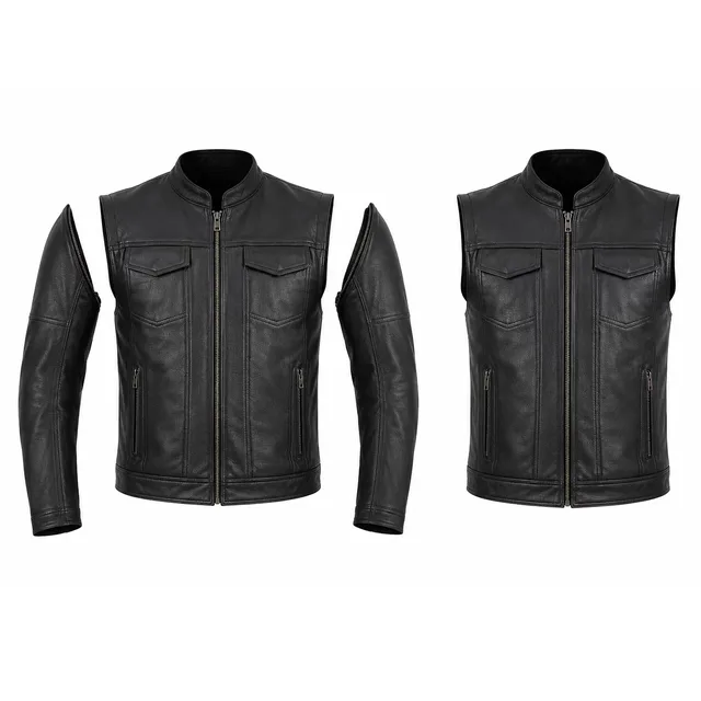 Leather Motorcycle black heavy-duty