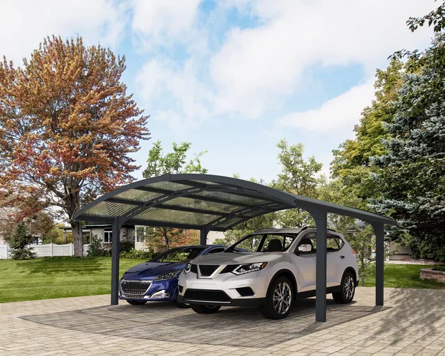 Carport 19' 16' gray